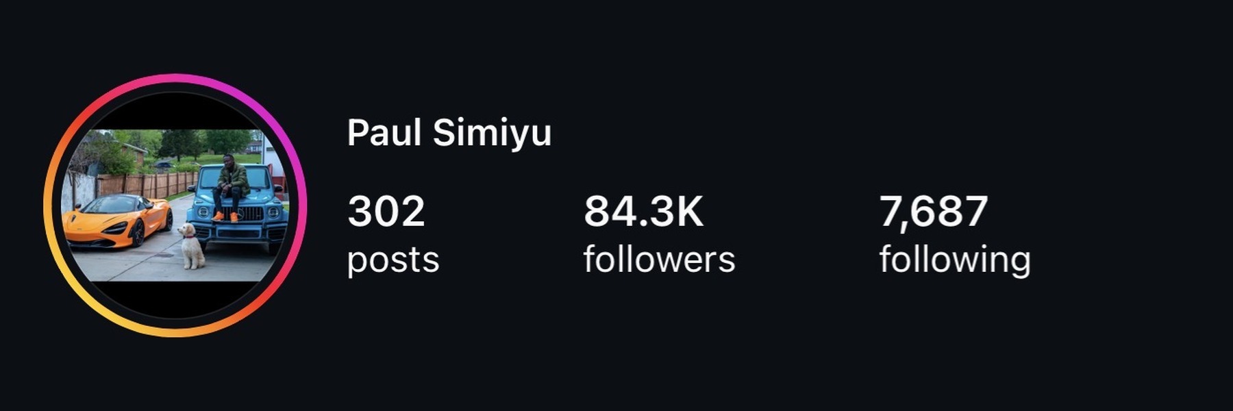 Paul Simiyu — 84.3K followers after