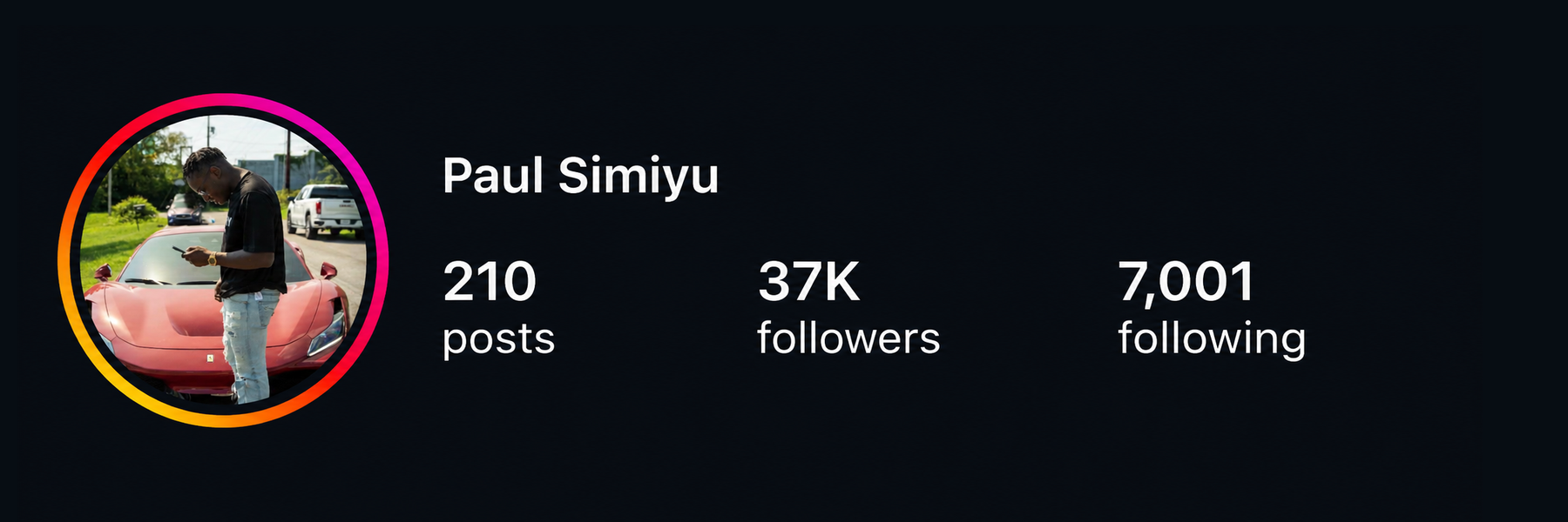 Paul Simiyu — 37K followers before
